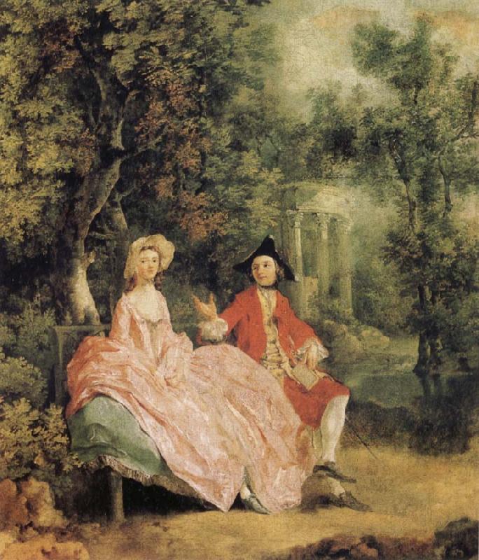 Thomas Gainsborough Lady and Gentleman in a Landscape oil painting image